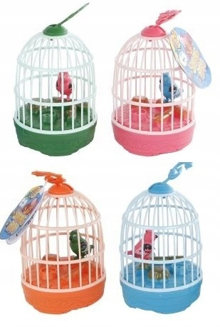 Ptaszek Gwiżdżący W Klatce 15Cm 4-Rodzaje Na Baterie Wydający Dźwięki