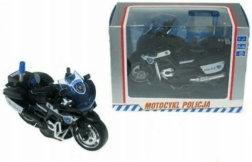 Motor Motocykl Model Czarny 13cm Funkcja Pull Back Efekty Świet/Dźwi
