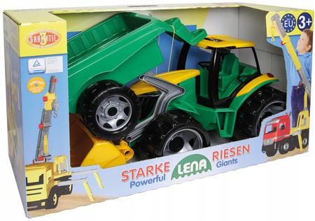 Traktor Ciągnik Spychacz Przyczepa Lena Maxi 110Cm