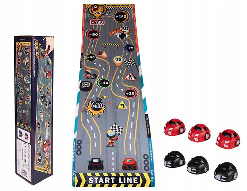 Gra Zręcznościowa Zestaw do gry: mata + 6 samochodów - rywalizacja