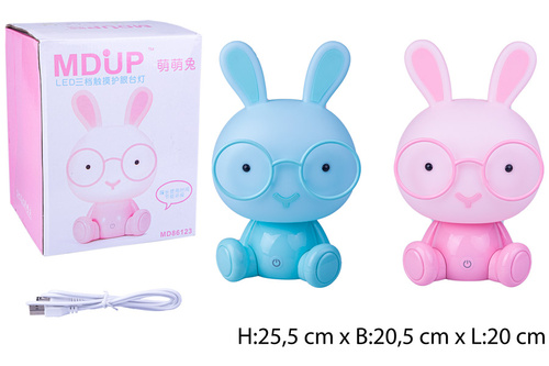 LAMPKA NOCNA LEED KRÓLIK 30 CM! NIEBIESKA