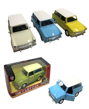 AUTO TRABANT KOMBI, pak 144 
samochodzik zabawkowy z otwieranymi drzwiami, 
różne warianty kolorystyczne