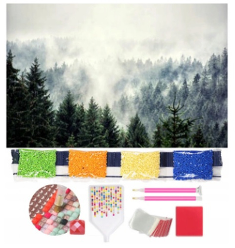 MALOWANIE PO NR. LAS ZA MGŁĄ- PEJZAŻ PAK 15