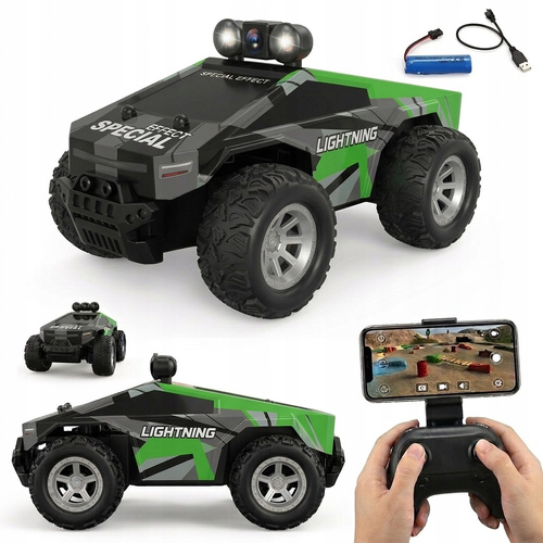 Auto Zdalnie Sterowane Z Kamerą Zielone Truck Off Road Aplikacja Na Telefon
