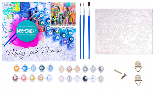 Malowanie Po Numerach Renifery W Stroiku Świątecznym 50X40 Z Ramą Kreatywne