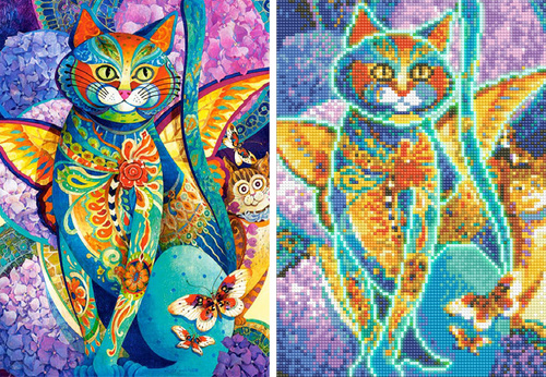 Diamentowa Mozaika Kobieta W Koku Haft Kreatywny 30X40 Cm