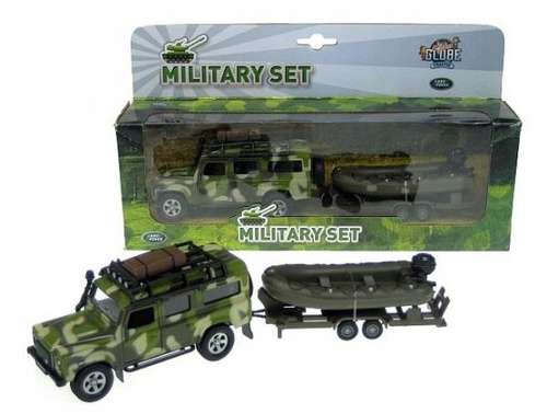 Samochód Pojazd Autko Dla Dzieci Land Rover Wojskowy Z Pontonem