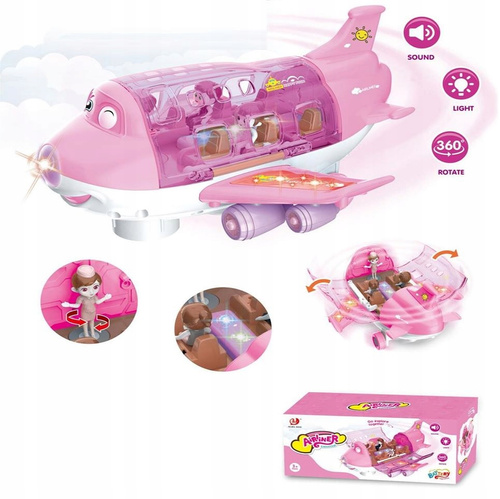 SAMOLOT ROZKŁADANY INTERAKTYWNY DŹWIĘK ŚWIATŁO