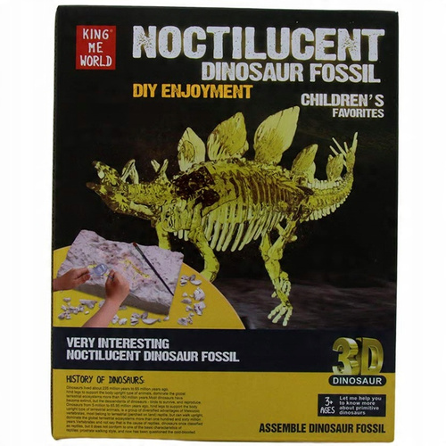 Skamielina Fluor Dinozaur Szkielet Stegozaur 3D