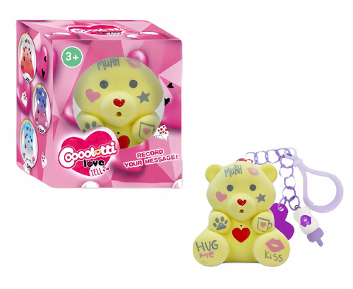 Miś Flokowany Powtarzający Dyktafon Z Brelokiem I Butelką