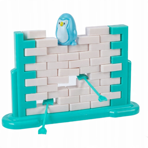 Spadający Pingwin Gra Zręcznościowa Ceglany Mur