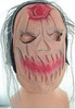 Maska Gumowa Kolorowa Straszna Halloween Z Włosami Przebranie Bal