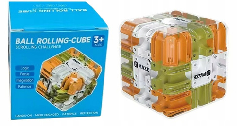 Kostka Łamigłówka Labirynt Gra Logiczna 3x3 3D Cube Rotacyjne Elementy