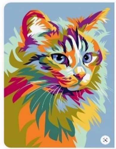 Diamentowa Mozaika Kot Kolor Pastele 30x40cm