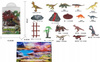 Dinozaury Figurki 12 Szt + Mata I Akcesoria Wulkan Drzewa