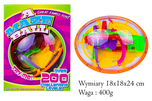 LABIRYNT W KULI 3D KARTON PAK 36/18
Wymiary 18x18x24 cm
Waga : 400g