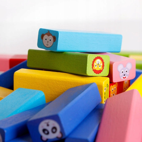 NORIMPEX DREWNIANA GRA WIEŻA CHWIEJĄCA SIĘ KLOCKI ZWIERZAKI ZRĘCZNOŚCIOWA