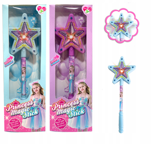 Różdżka Magicznej Księżniczki Z Gwiazdką Dla Dziewczyny Z Efektami Dźw/Świe