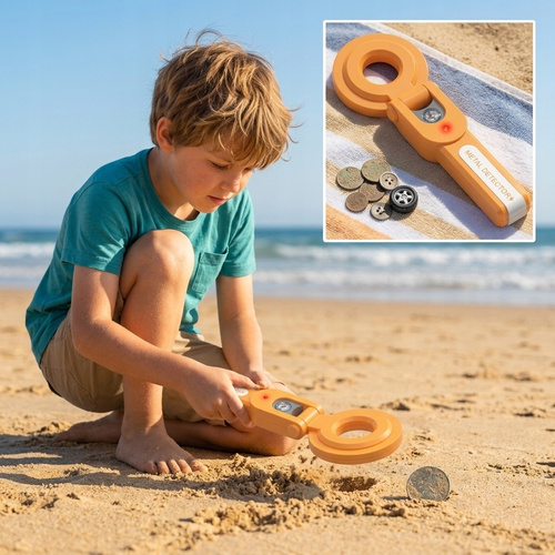 Wykrywacz Metali Zabawka Na Plażę Detektor Metalu Małego Odkrywcy 19 Cm
