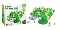 GRA BALANSUJĄCE ŻABKI, pak 120, 
wiek: 3+, 
w pudełku: figurki żabek, kostka, tarcza do losowania, 
wymiary pudeła: 14x 7 x 14 cm