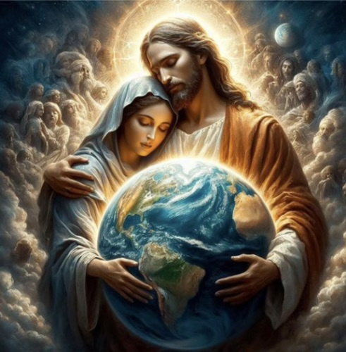 Malowanie Po Numerach Boska Opieka Nad Kulą Ziemską 40X50 Cm Na Ramie