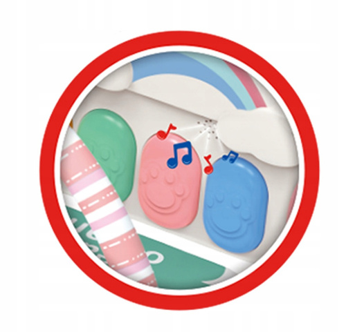 Mata Edukacyjna dla Niemowląt Interaktywna z Tęczą, Zawieszkami i Efektami Świetlno-Dźwiękowymi