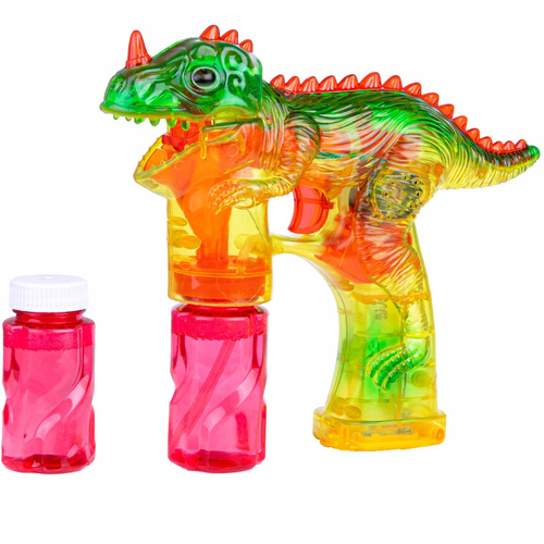 Aparat Pistolet Do Baniek Dinozaur Duży Wytwarzajacy Bańki + 2 Wkłady