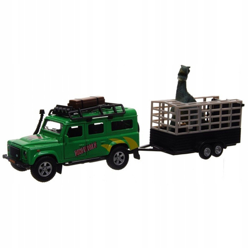 Auto Land Rover Przyczepa Do Przewozu + Dinozaur