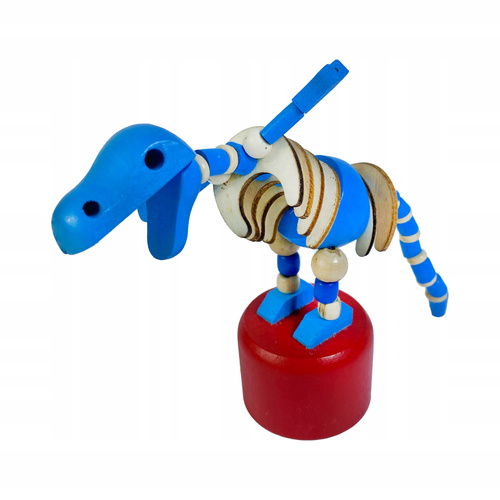 Dinozaur Drewniany Wyginany Na Podstawce