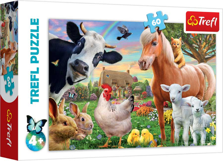 PUZZLE 60 WESOLA FARMA ZWIERZAKI