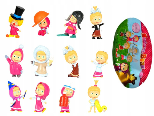 Masza Niedźwiedź Figurki Saszetki Kolekcjonerskie