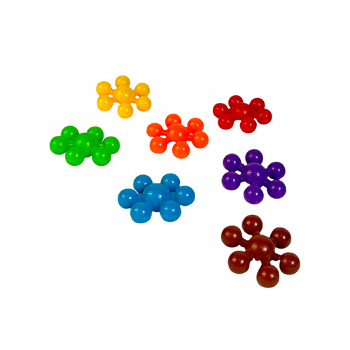 KLOCKI 3D PRZESTRZENNE UKŁADANKA KORALIKI PLASTIKOWE 600 KLOCKÓW