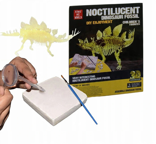 Skamielina Fluor Dinozaur Szkielet Stegozaur 3D