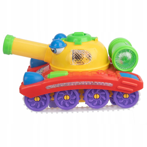 CZOŁG WOJSKOWY DLA DZIECKA MALUCHA STRZELAJĄCY PIŁKAMI Z ŚWIATŁEM DŹWIĘKIEM