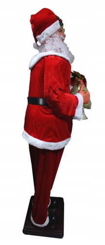 Ogromny Mikołaj 180 cm Tańczący i Śpiewający Świąteczna Figura Na Boże Narodzenie