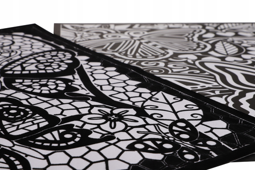 KOLOROWANKA VELVET 2 OBRAZKI +5 PISAKÓW FOLIA MIX WZORÓW pak 144/12
mandale, paw, słońce hinduskie, motyle, żyrafa,tygrys ) 
38, 5X 28 CM