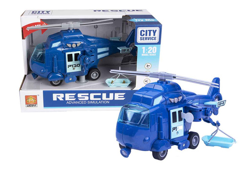Helikopter ratunkowy światło i dźwięk, niebieski