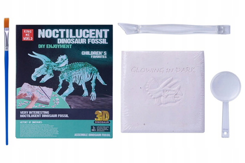 Skamielina Dinozaur Triceratops Model Szkieletu Mieniący się