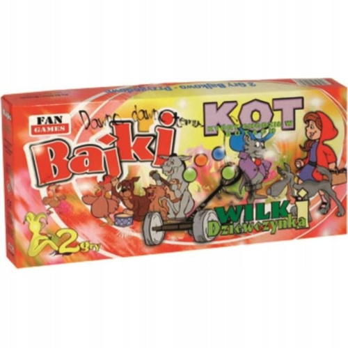 Gra Planszowa 2W1 Kot W Butach, Wilk I Dziewczynka