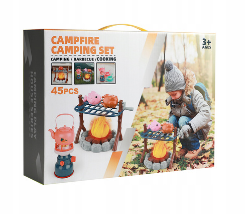 Zestaw Na Wyprawę Obozową Zestaw Z Akcesoriami i Ogniskiem Dla Dzieci