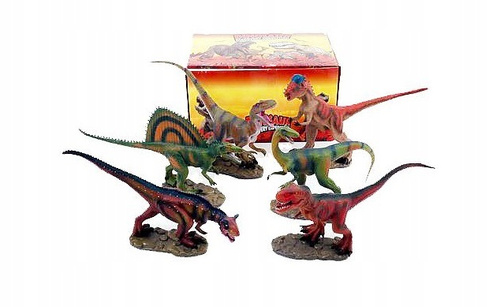 Figurka Dinozaura Na Podstawce Realistyczne Szczegóły Z Masy Różne Modele