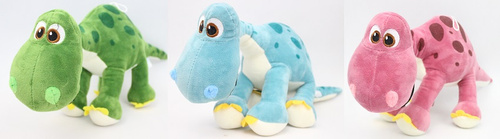 PLUSZOWA MASKOTKA DINOZAUR W KROPY 59x27x14 CM PRZYTULANKA DLA DZIECI