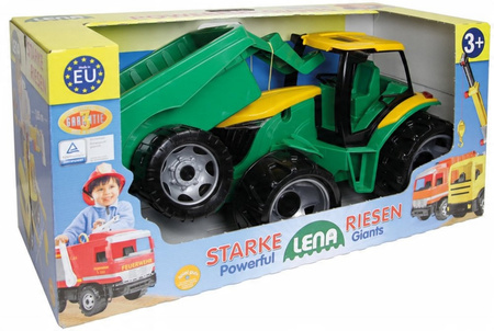 Duży Samochód Traktor Ciągnik Z Przyczepką 90 Cm Lena Ozdobne Opakowanie