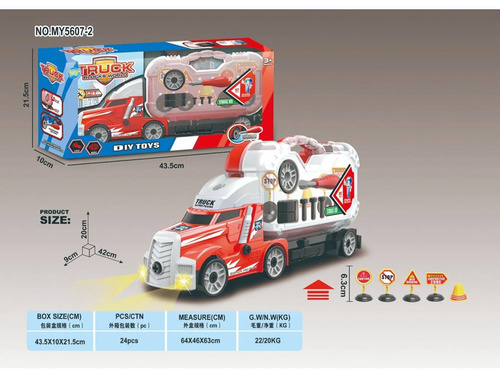 Ciężarówka z narzędziami Auto Samochód zabawkowy światło + akcesoria