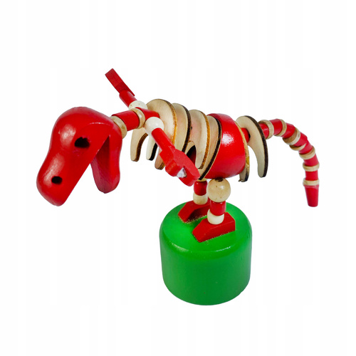 Dinozaur Drewniany Wyginany Na Podstawce