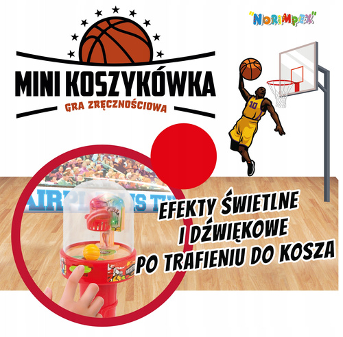 KOSZYKÓWKA DO ZABAWY DLA DZIECI GRA ZRĘCZNOŚCIOWA