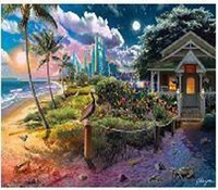 Diamentowa Mozaika Dom Na Plaży 30X40 Cm Kreatywne Diamenty