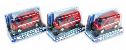 Straż Pożarna Auto Pojazd Strażacki Metalowy 8 Cm Mini Van