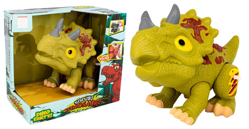 Dinozaura Triceratops Cartoon Prehistoria Efekty Świetlne oraz Dźwiękowe