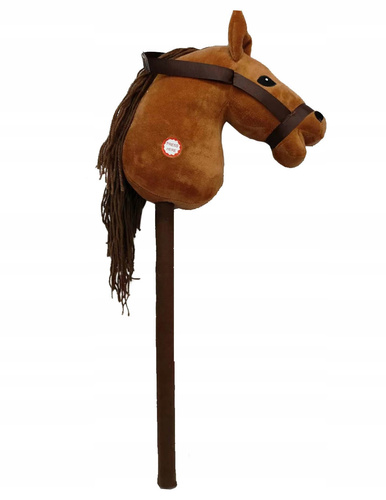 PLUSZOWA GŁOWA KONIA NA KIJU Z DŹWIĘKIEM HORSE DLA DZIECI ZABAWKA Z GRZYWĄ